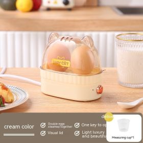 Multi Functional Breakfast Mini Egg Steamer (Option: Cat Ear Elephant Tooth White-220V US)