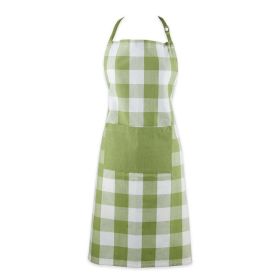 Household Using Tri Color Check Chef Apron (Color: As pic show)
